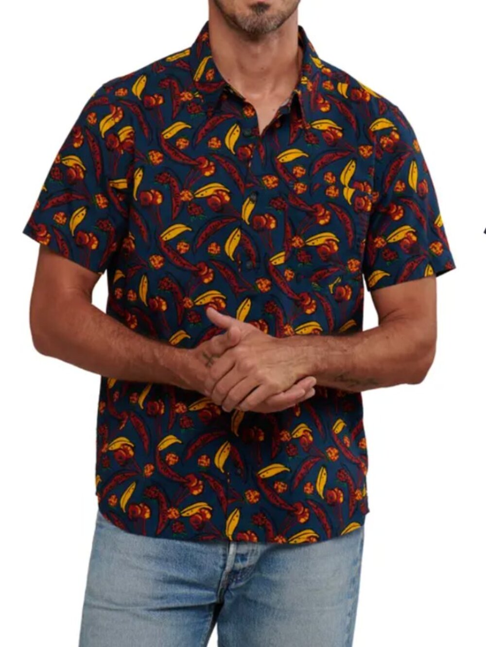 Men's Toad & Co Short Sleeved Button-Up Shirt — Medium